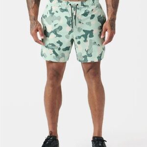Legends Luka Wavy Broccoli Camouflage Swim Shorts Large